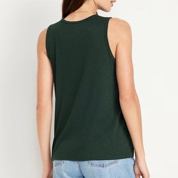 Old Navy Size S Luxe Dark Green Sleeveless Top, Excellent Used Condition - Picture 12 of 13